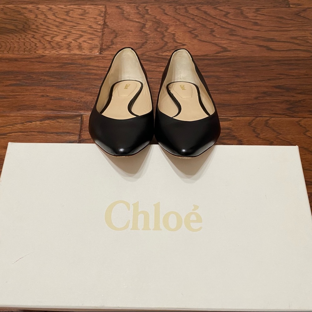 CHLOÉ Leather pointed flats - Picture 5 of 12